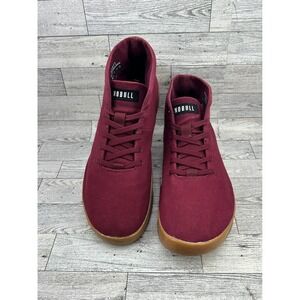 NOBULL Burgundy Canvas Mid Top Lace Up Sneakers Men's US 11.5
